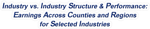 Tennessee - Industry vs. Industry Structure & Performance: Earnings Across Counties and Regions for Selected Industries